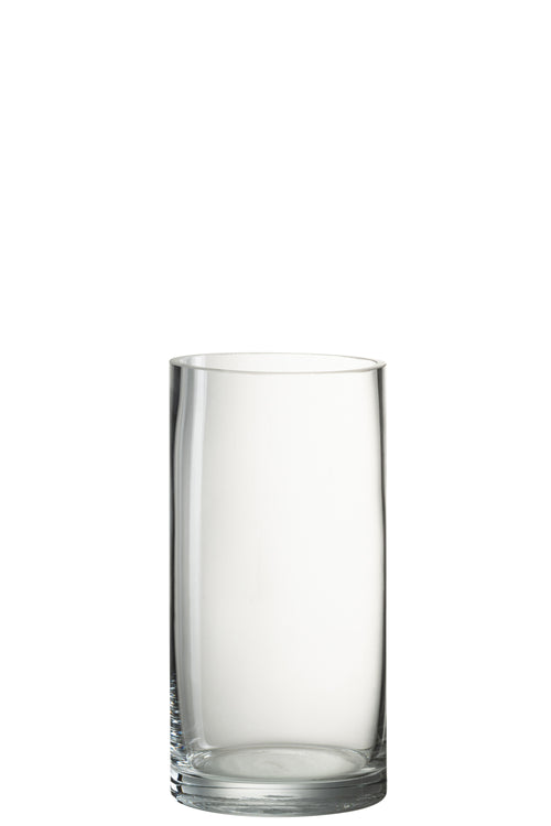 J-Line vaas Cylinder - glas - transparant - small - 20.5 cm hoog