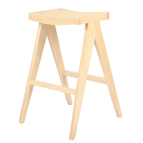 Giga Meubel Barkruk Jules - Rotan/Rubberhout - Naturel - Set van 2 - vtwonen shop