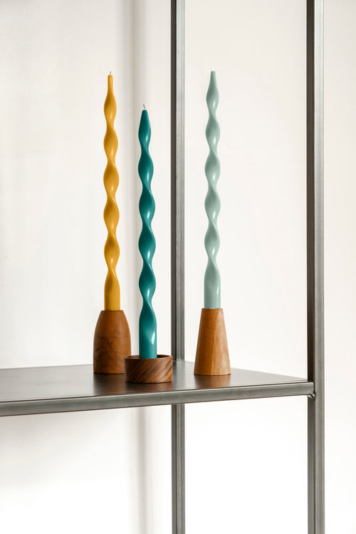 Originalhome spiraalkaars 40 cm - geel