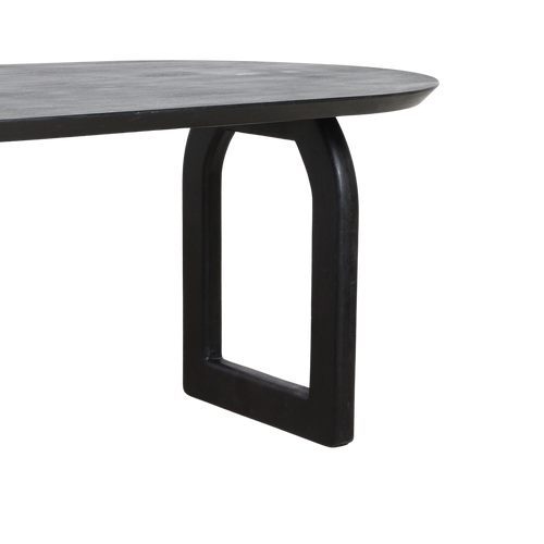 Raw materials eettafel Bullnose open - zwart - 180 cm