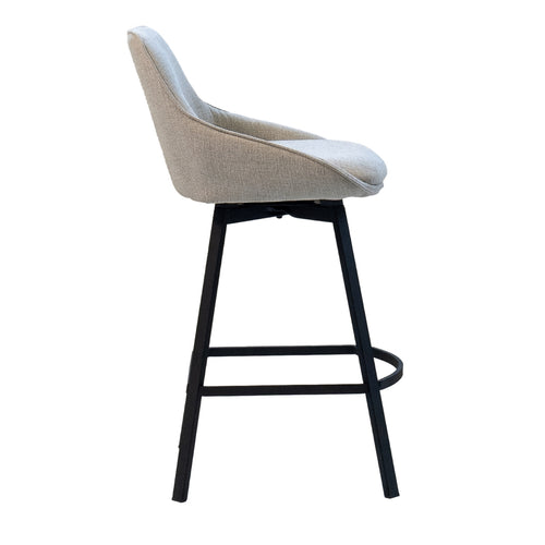 Giga Meubel Barstoel Roos - Stof/Metaal - Beige - Set van 2 - vtwonen shop