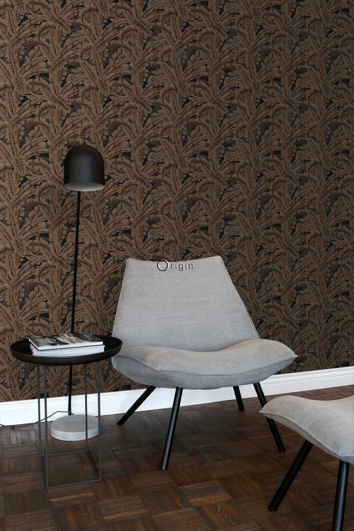 Origin Wallcoverings behang palmbladeren roest bruin - 53 cm x 10.05 m - 347441