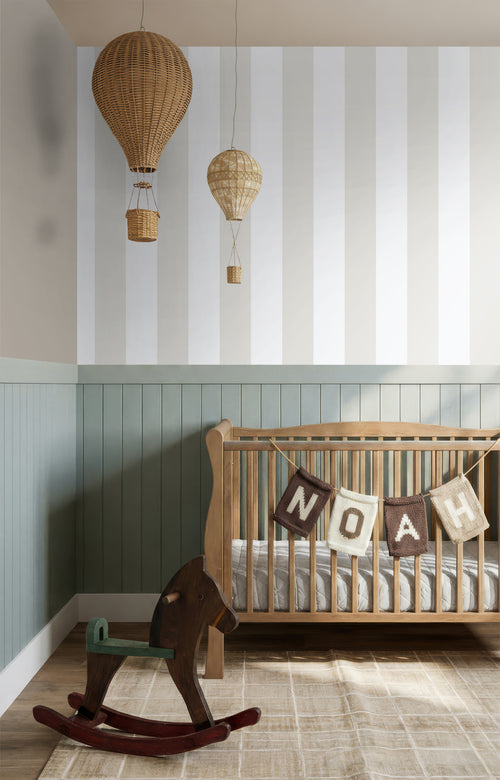 Sanders & Sanders behang strepen beige en wit - 53 cm x 10.05 m - 640659