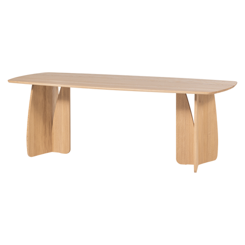 WOOOD eettafel Veere - Massief Eikenhout - Naturel - 220 x 100