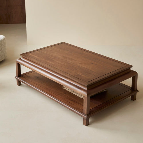 Tikamoon Rechthoekige salontafel van massief acacia - Donkerbruin - vtwonen shop