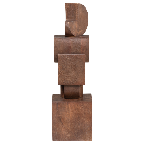 WOOOD sculptuur ornament Draxa - Hout - Bruin - 61x18x18