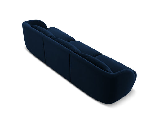 Cosmopolitan Design Bank Tulum 3-zits, flueel, koningsblauw - 90x255x70cm