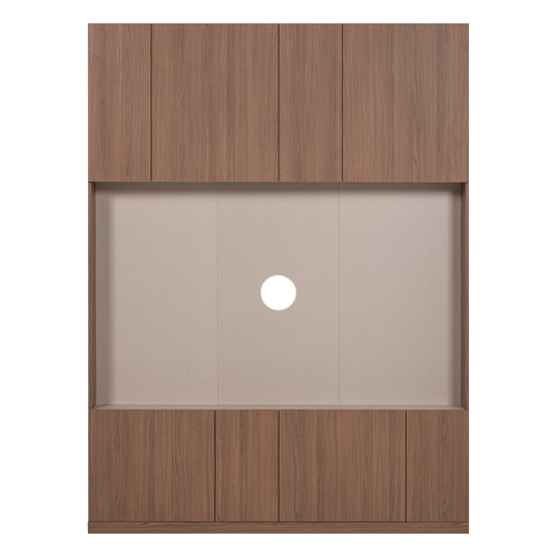 WOOOD tv opbergkast 160 cm Build - Walnoot Fineer - Bruin - 215x160x41