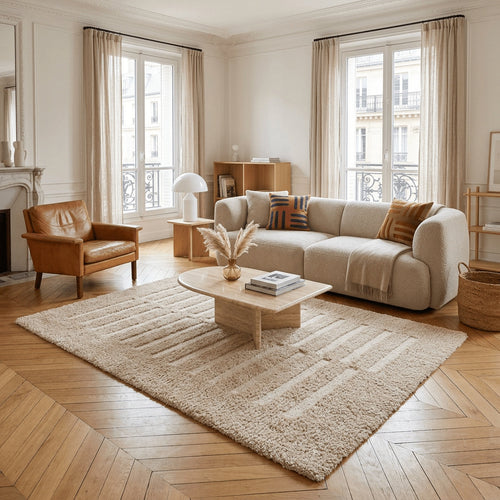 AFK Living vloerkleed Passage - reliëfeffect - beige - 160x230 cm