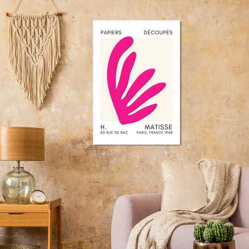 Artfulprints  Matisse – Aquatic impression pink   poster A4 21x29.7 cm