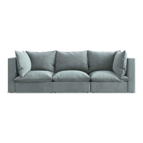 LaMiaSofa 3-zits bank Ravenna - textuurstof - jeans - 255x90x77