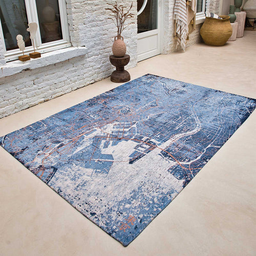 Louis De Poortere vloerkleed Conductive Blue - blauw - 280x390cm - vtwonen shop