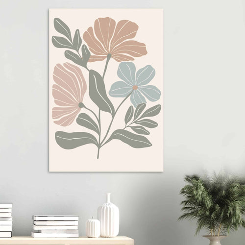 Artfulprints Poster Boho – Pastel bloom   - 50x70 cm - Meerkleurig