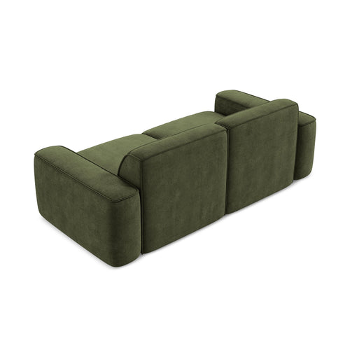 LaMiaSofa 3-zits bank Melissa - chenille stof - olijf - 204x102x70