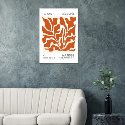 Artfulprints Poster Matisse – Seabed shapes orange   - 70x100 cm - Oranje