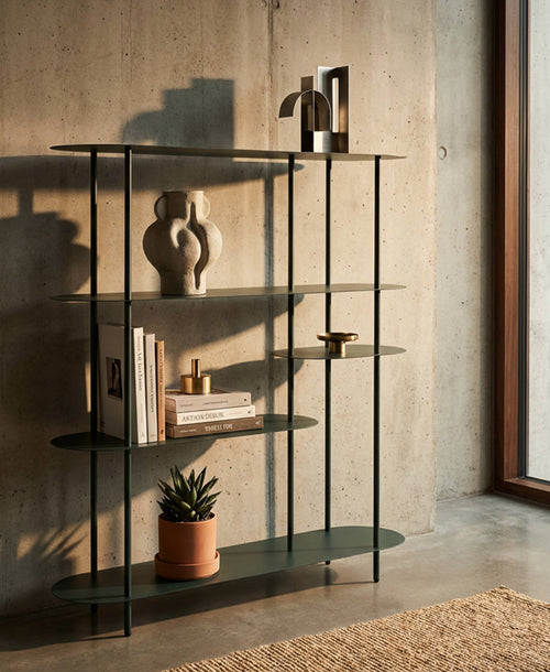 Mauro Ferretti boekenkast - 118x31x139 cm - ottanio