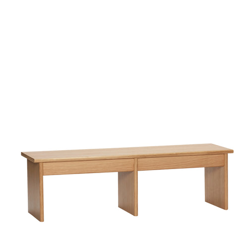Hübsch bijzettafel Doppio - mdf/oak veneer - 99x30xh30cm