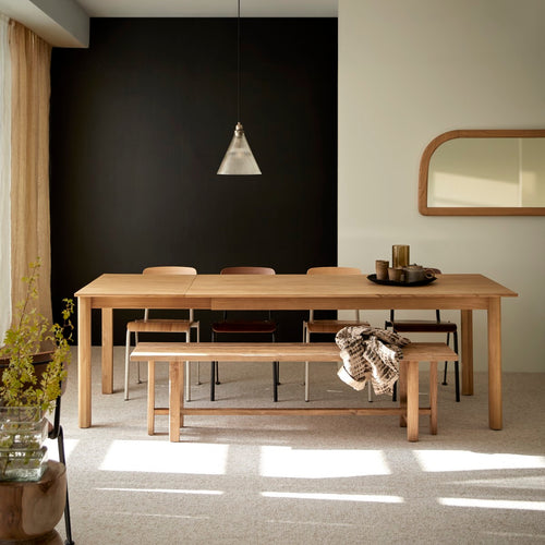 Tikamoon Uitschuifbare tafel van massief teak 8-10 pers. - Naturel