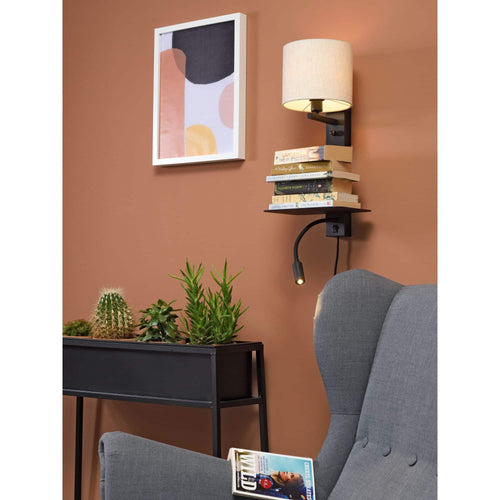 it's about RoMi wandlamp Florence - bruin - 24x22x52cm