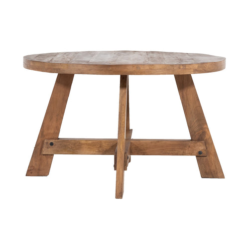 Giga Meubel Eettafel Yvette - Bruin Mangohout - 130x130x76cm - vtwonen shop