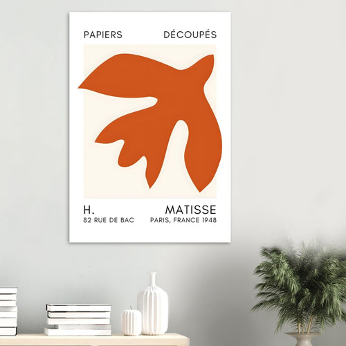 Artfulprints  Matisse – Floating forms orange   poster 50x70 cm - vtwonen shop