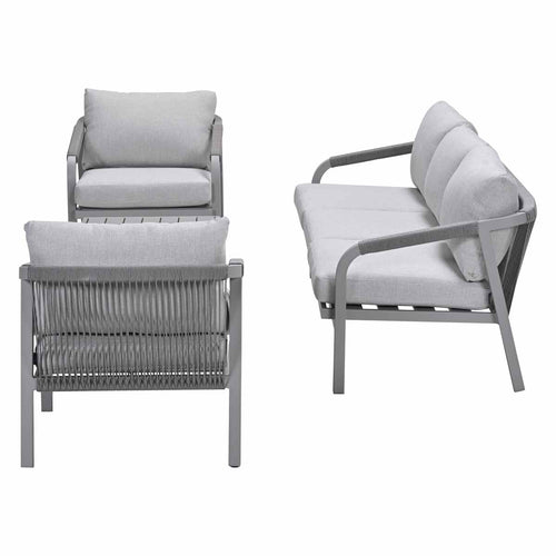 Monti loungeset - 4-dlg. - taupe - rope grey sand - valley sand - vtwonen shop