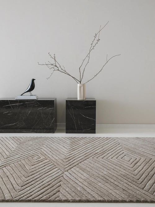 benuta wollen vloerkleed Yanis - beige/lichtbruin - 200x300 cm