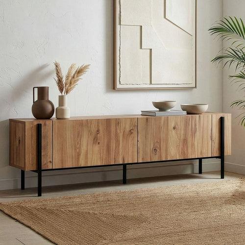 Calicosy - TV-meubel ATLAS - Donker hout 180x30x45 cm