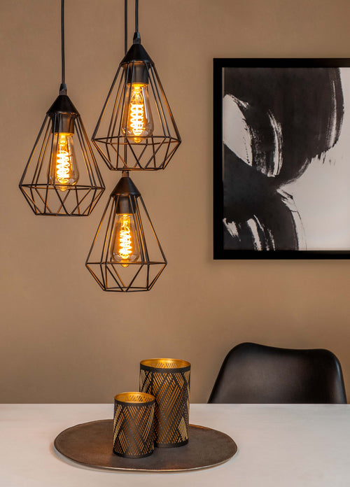 EGLO hanglamp Tarbes - e27 - ø 31 cm - zwart