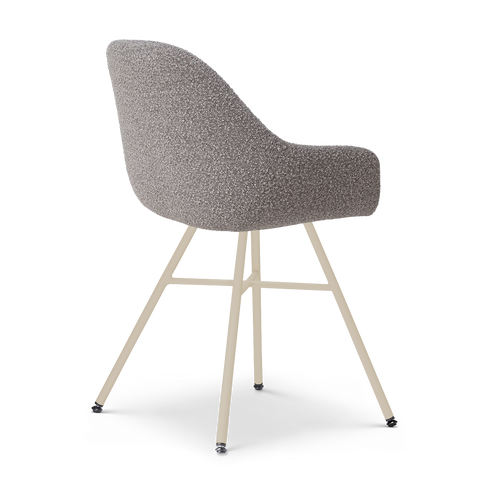 Nolon Noa-Mae eetkamerstoel bouclé taupe - beige onderstel
