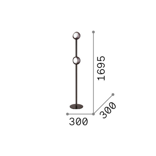 Ideal Lux BLOOM Vloerlamp met meerdere armen, messing, 2x LED 1400lm 3000K