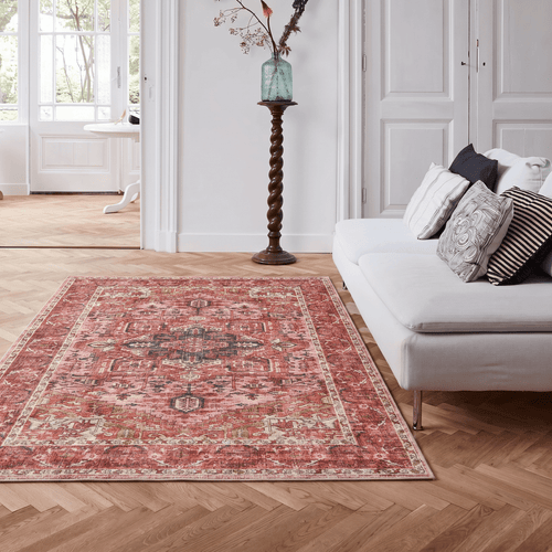 Interieur05 Vintage vloerkleed Evora Roze/Rood