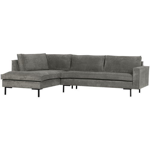 WOOOD hoekbank links Arwin - Ribstof - Olijfgroen - vtwonen shop