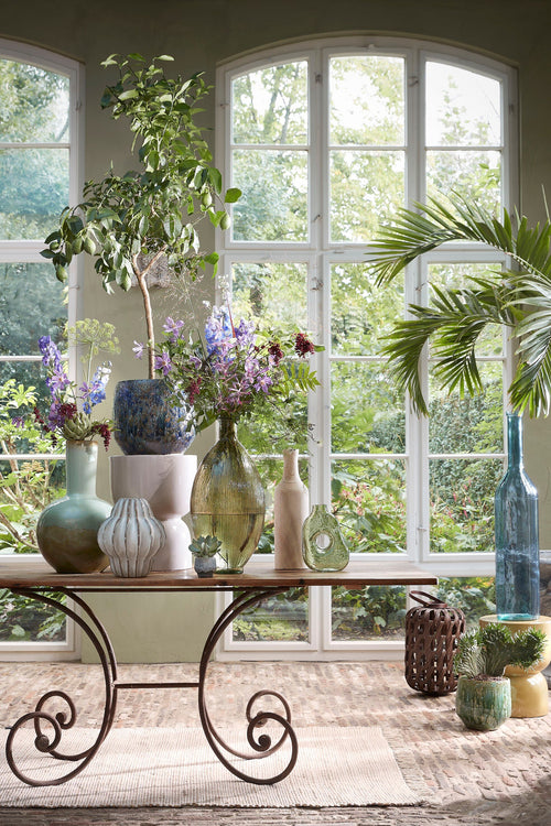 Mica Decorations Firenza Fles Vaas - H59 x Ø29 cm - Gerecycled Glas - Lichtbruin - vtwonen shop