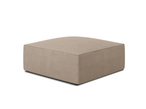 Micadoni Poef Ruby structurele stof, donkerbeige - 93x93x40cm
