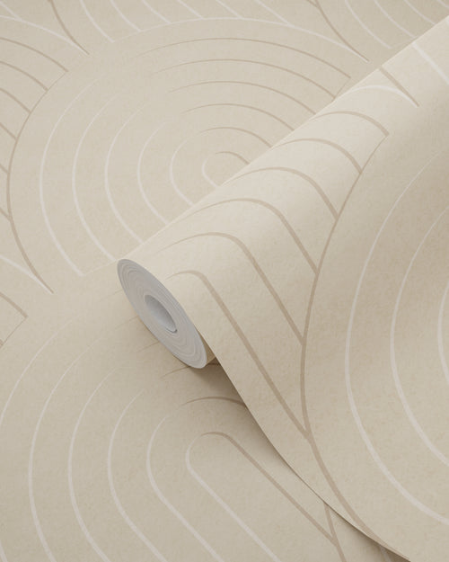 ESTAhome behang 3D-motief warm beige - 50 x 900 cm - 131107