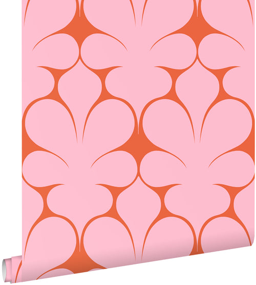 ESTAhome behang retro ornamenten roze en rood - 50 x 900 cm - 131564 - vtwonen shop