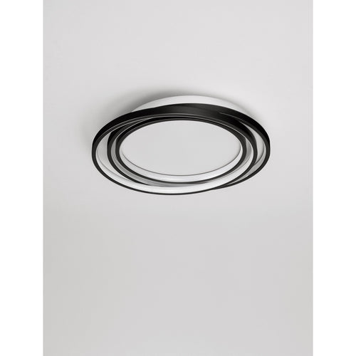 Nova Luce ARBOR Geïntegreerde LED-plafondlamp, matzwart, Triac dimbaar, 27W, 810lm, 3000K