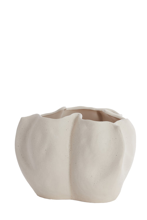 Light & Living vaas SANGULI - 33.5x33x22.5cm - wit - vtwonen shop