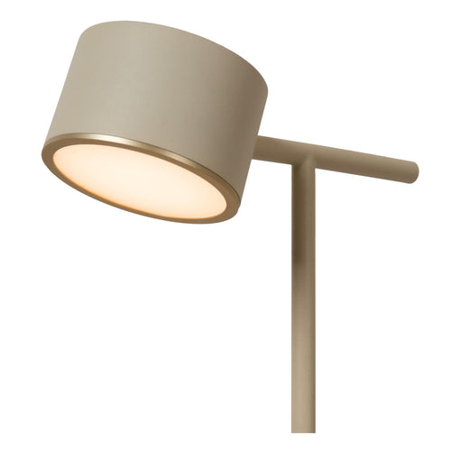 Lucide vloerlamp GIAN - Geïntegreerde LED - Taupe - vtwonen shop