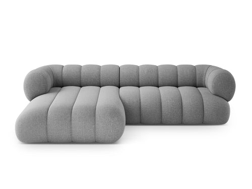 Cosmopolitan Design Hoekbank Koge 5-zits, chenille lichtgrijs - 165x270x70cm