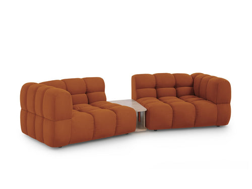 Cosmopolitan Design Modulaire bank Sky 2-zits, flueel, terracotta - 148x280x70cm
