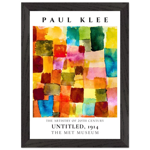 Artfulprints Poster met Lijst Paul Klee - Untitled   - A4 21x29.7 cm - Meerkleurig