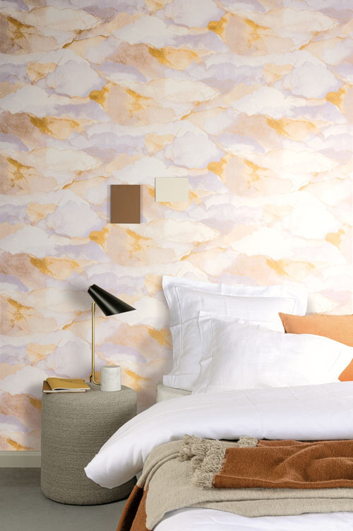 Masureel behang wolken oranje - 53 cm x 10.05 m - 631973 - vtwonen shop
