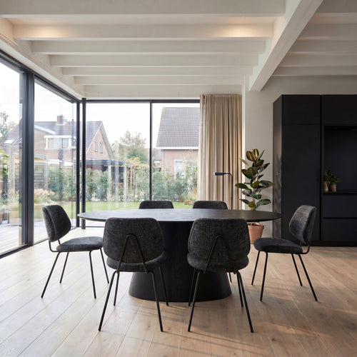 Furnhouse eettafel Tango - Zwart - 160x90 cm