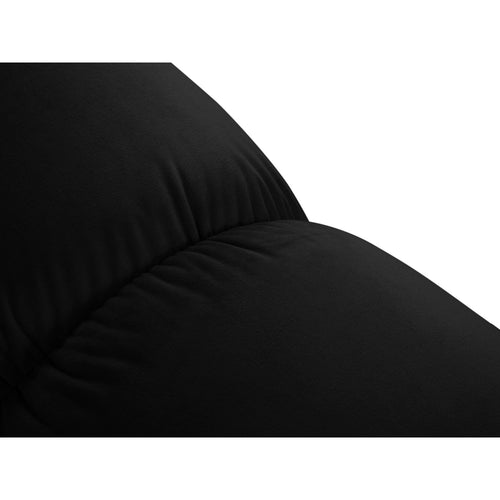 Cosmopolitan Design - Modulaire bank Cortina 3-zits, flueel zwart - 94x282x70cm