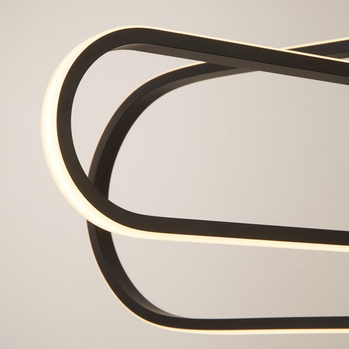 Clip LED-plafondhanger, zwart aluminium