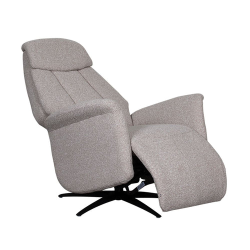 LABEL51 Fauteuil Oslo Elektrisch - Naturel Bouclé - Draaibaar