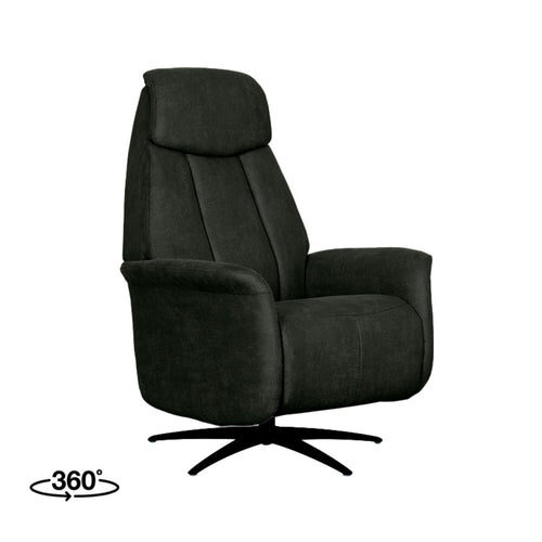 LABEL51 Fauteuil Oslo Elektrisch - Antraciet Stof - Draaibaar - vtwonen shop