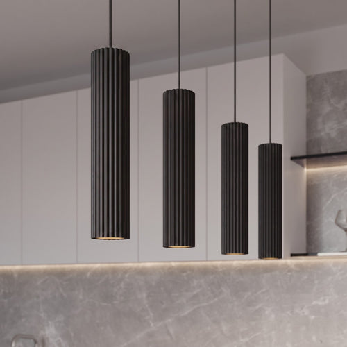 Sollux Lighting Hanglamp KARBON 4L zwart - 81x5x120cm